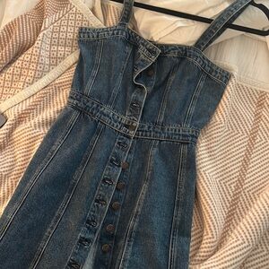 Aritzia button up denim dress